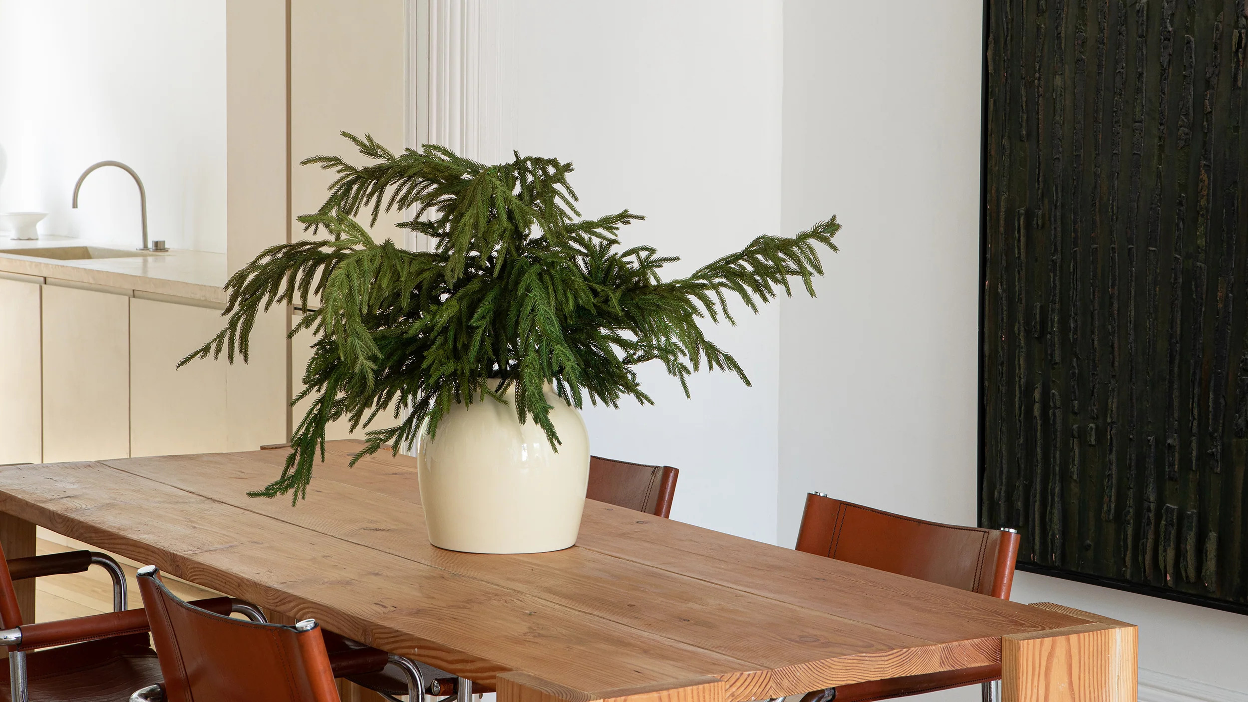 Real Touch Norfolk Pine Table Arrangement Bundle | Afloral