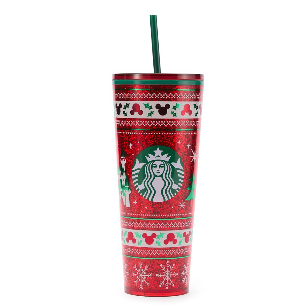 Disneyland Holiday Fair Isle 24 oz. Starbucks® Travel Tumbler with Straw | Disney Store