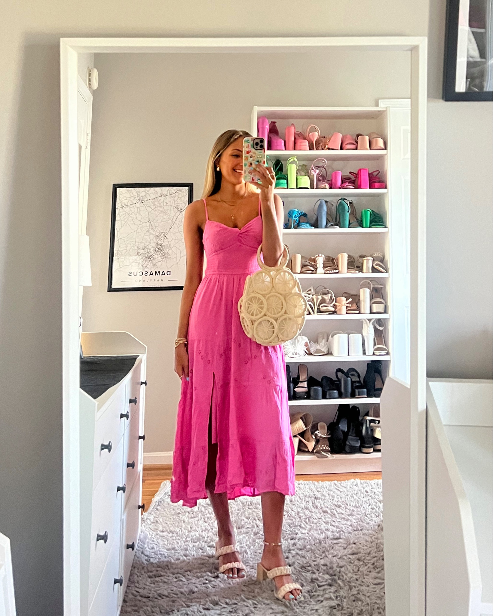 Easy spring outfit idea. Love this casual sundress with straw shoes and accessories. 

Use code HCOMCKENZIE for an extra 25% off your Hollister purchase 💗