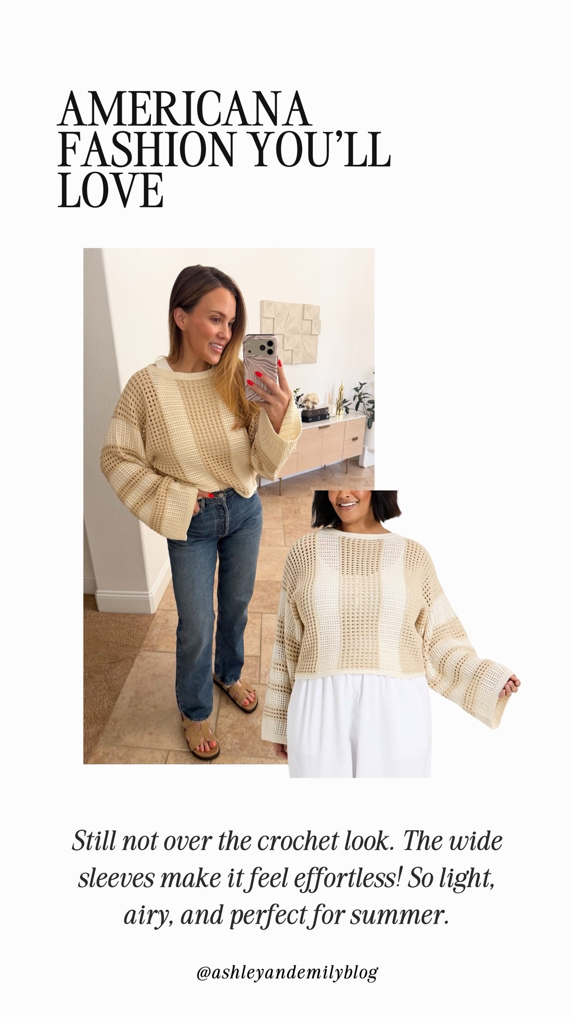 Still not over the crochet look. The wide sleeves make it feel effortless! So light, airy, and perfect for summer. @Target