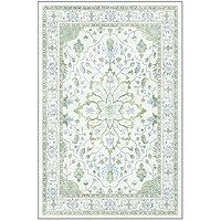 RELEANY Area Rugs 8'x10' Washable Non-Slip, Floral Vintage Distress Medallion Carpet for Living R... | Amazon (US)