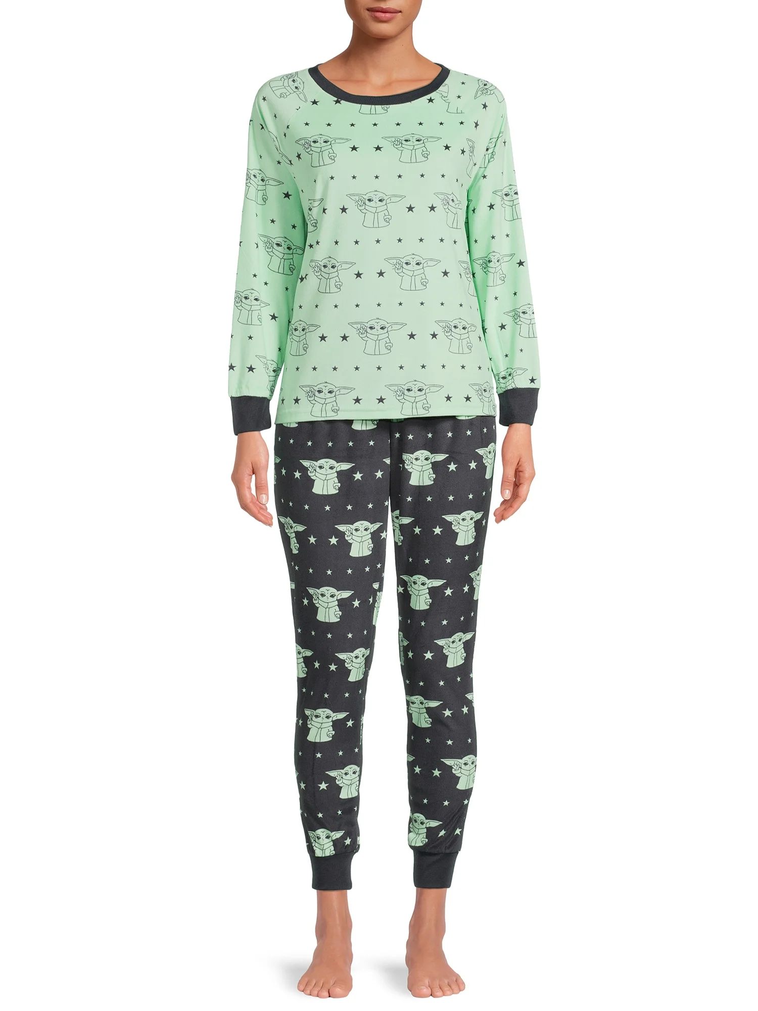 Star Wars Women's and Women's Plus Mandalorian Grogu Pajama Set, 2-Piece | Walmart (US)