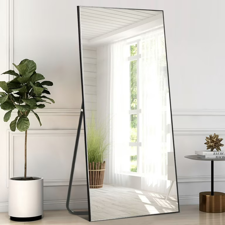 NeuType 71" x 32" Full Length Mirror Standing Rectangle Body Dressing Floor Mirrors Black | Walmart (US)