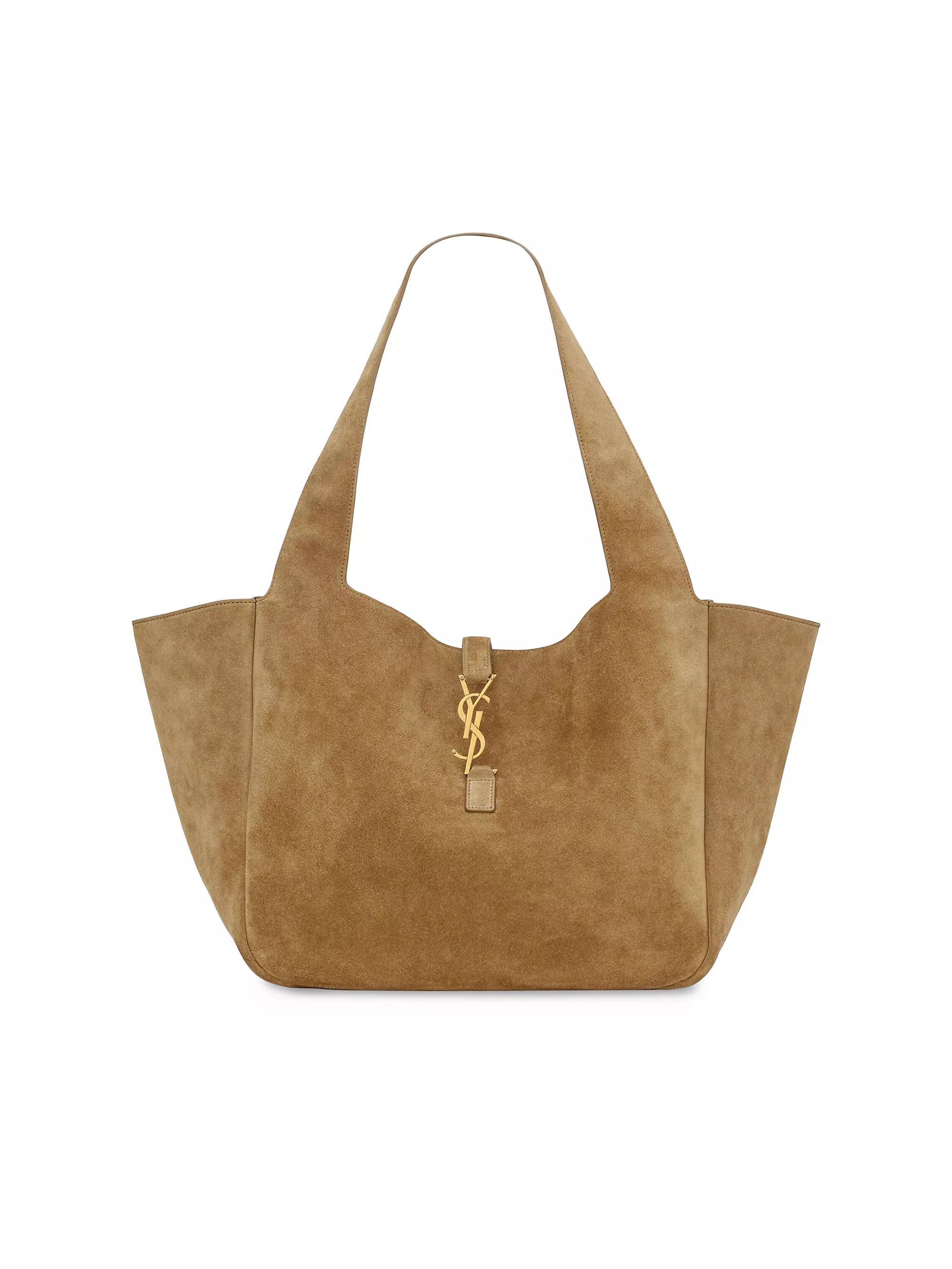 Shop Saint Laurent Le 5 &Agrave; 7 Bea in Suede Tote Bag | Saks Fifth Avenue | Saks Fifth Avenue