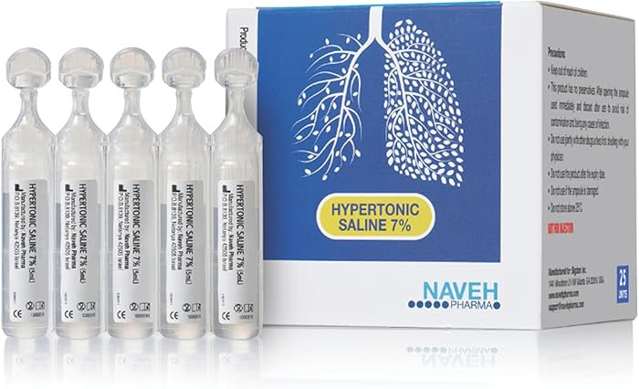 NAVEH PHARMA 7% Hypertonic Saline Solution for Nebulizer - 25 Single-Use Ampoules for Airway Mois... | Amazon (US)