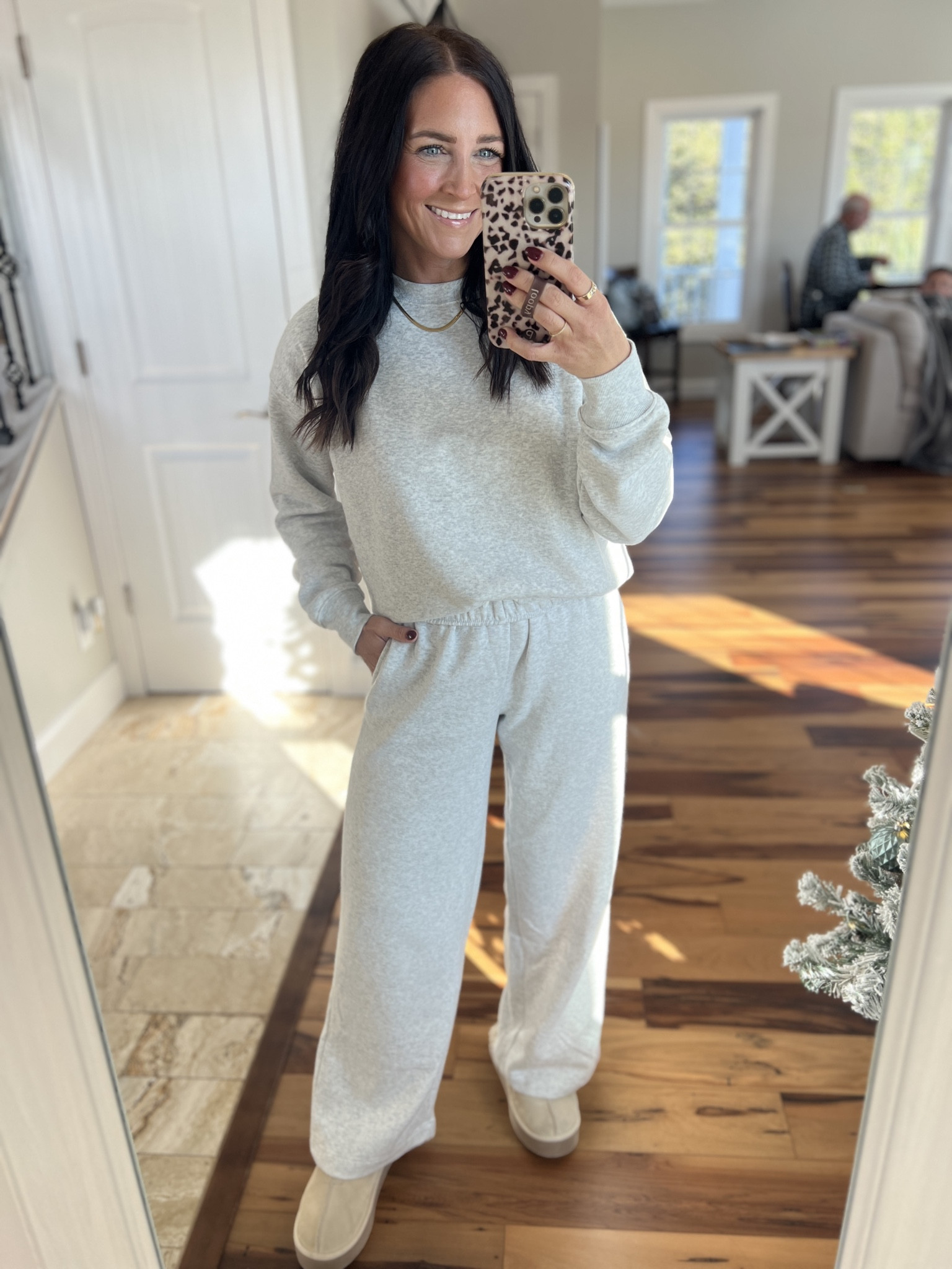 Petite friendly, super soft and crazy sale set! Even cheaper in the 2 pack of pants! Wearing a small top and XS bottom. 

#LTKSaleAlert #LTKCyberWeek #LTKPetite