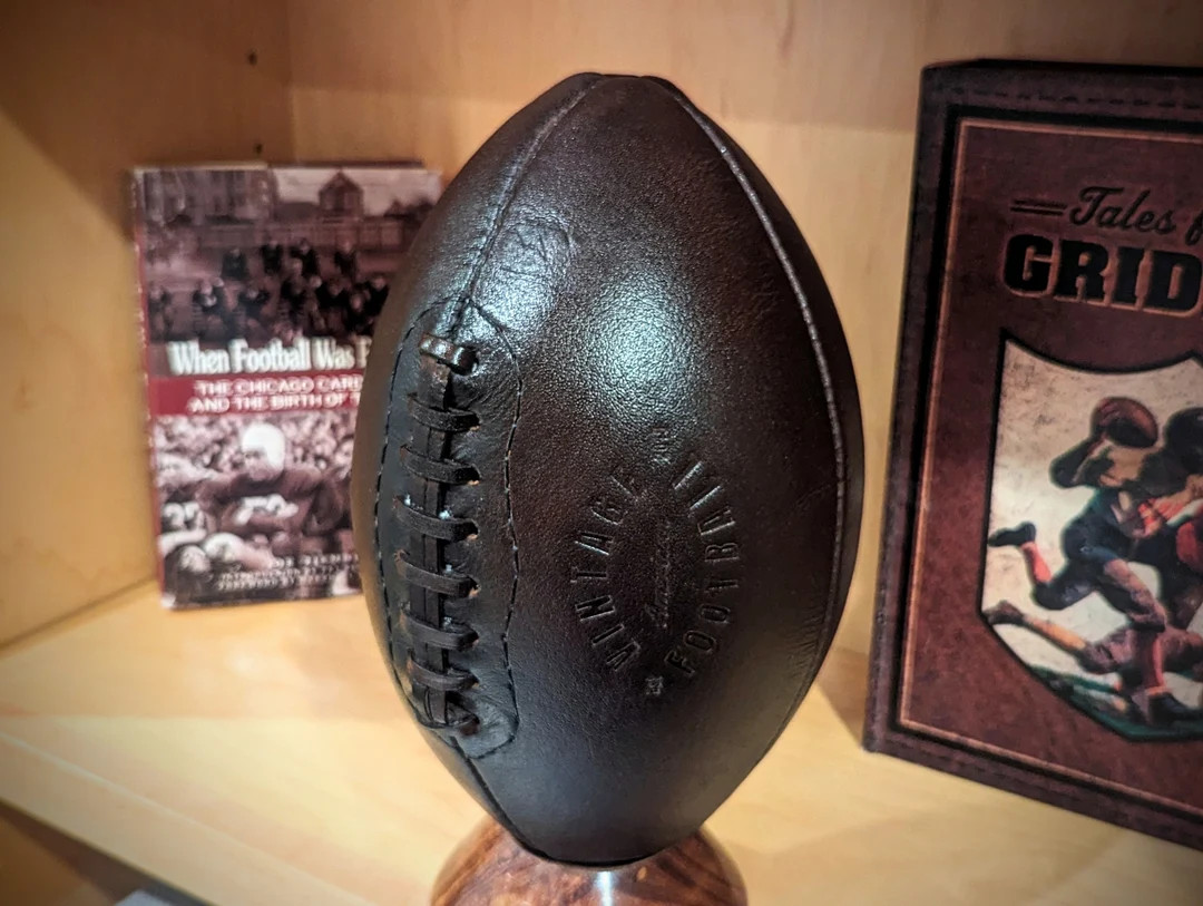 Leather Football NFL Sized Vintage Football Replica Christmas Gift Office Display Kids Room Handm... | Etsy (US)