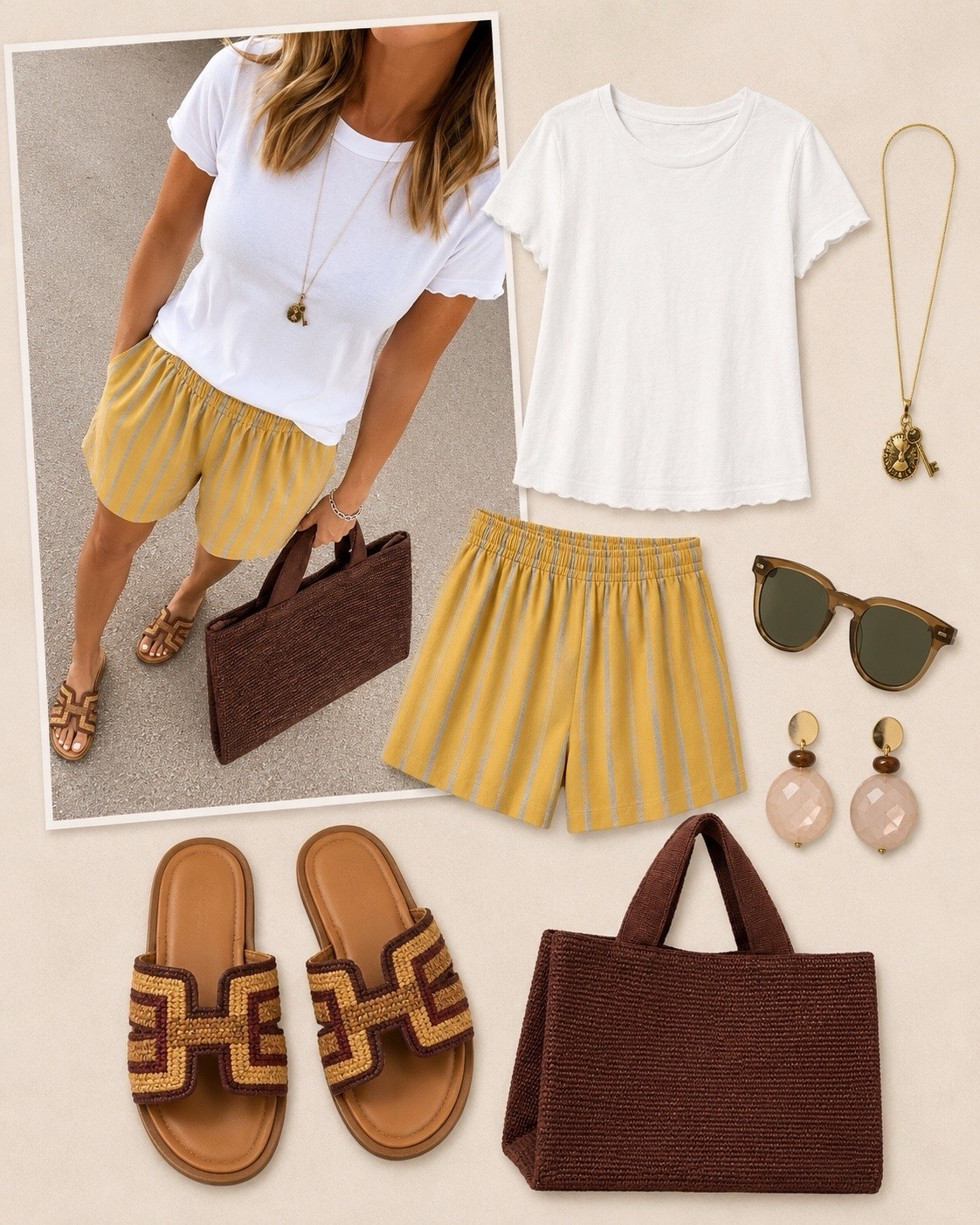 These shorts look like the brand Donni. 
Summer outfit