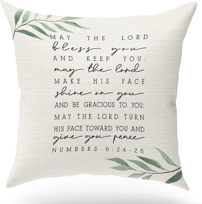 KongMoTree Bible Verse Throw Pillow Cover, Blessing Gift, Scripture Art, Scripture Sayings, Bible... | Amazon (US)