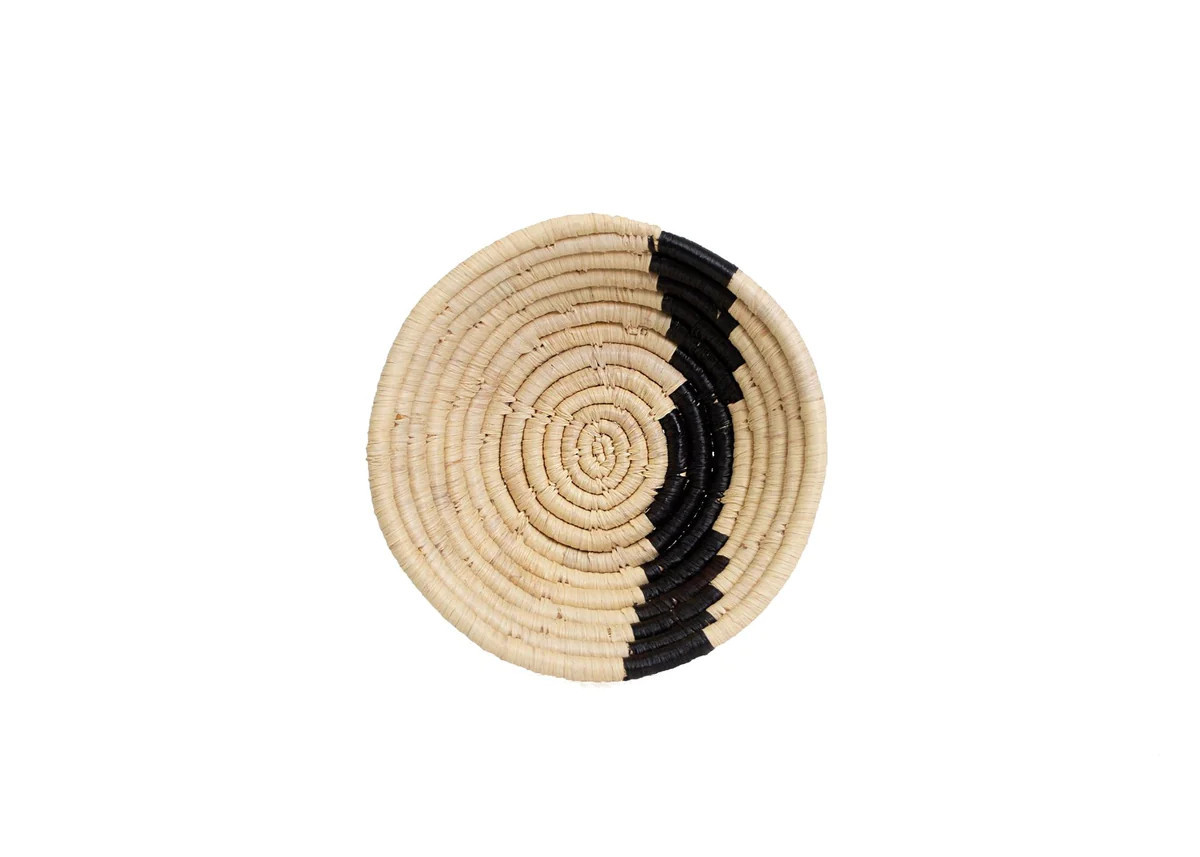 Small Black & Natural Striped Bowl | Megan Molten