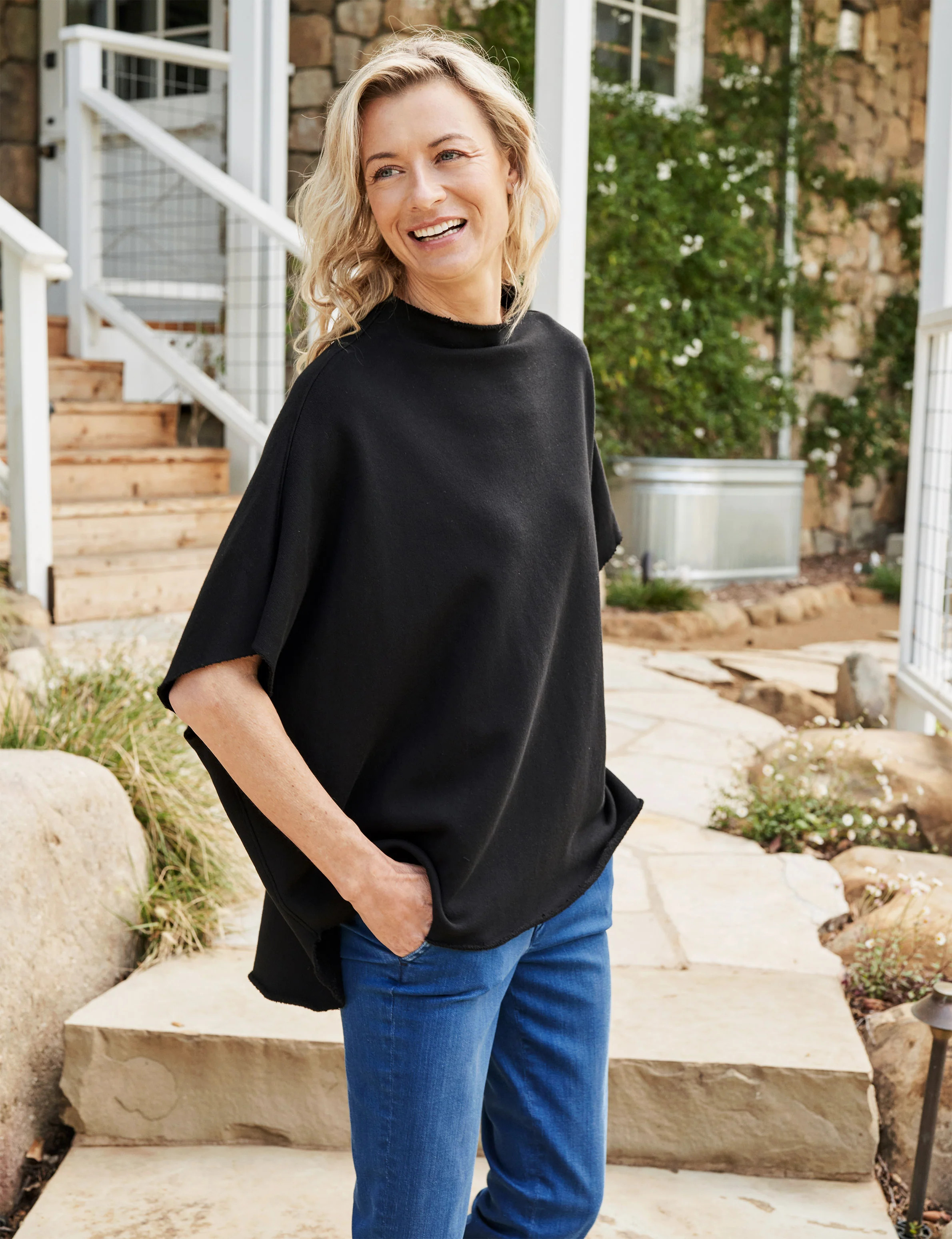 AUDREY Black, Triple Fleece | Frank & Eileen