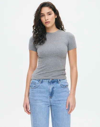 Stretch Cotton Longline Tee | Glassons (Australia)