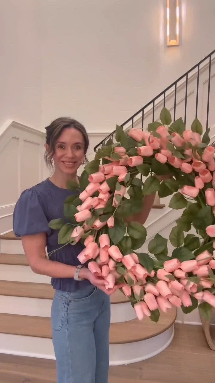 I was absolutely blown away by the quality (and size) of this tulip wreath! It is absolutely perfect for spring and the tulips look so realistic!! 

There are coordinating tulip urn fillers that I am going to grab to match because they're just so pretty! 

I grabbed these from the same place that I got my mums from years ago that y'all went crazy over!! Definitely worth the investment for pieces that will last year after year!! 

#springporch #springwreath #porchdecor #springdecor

#LTKSeasonal #LTKHome #LTKOver40