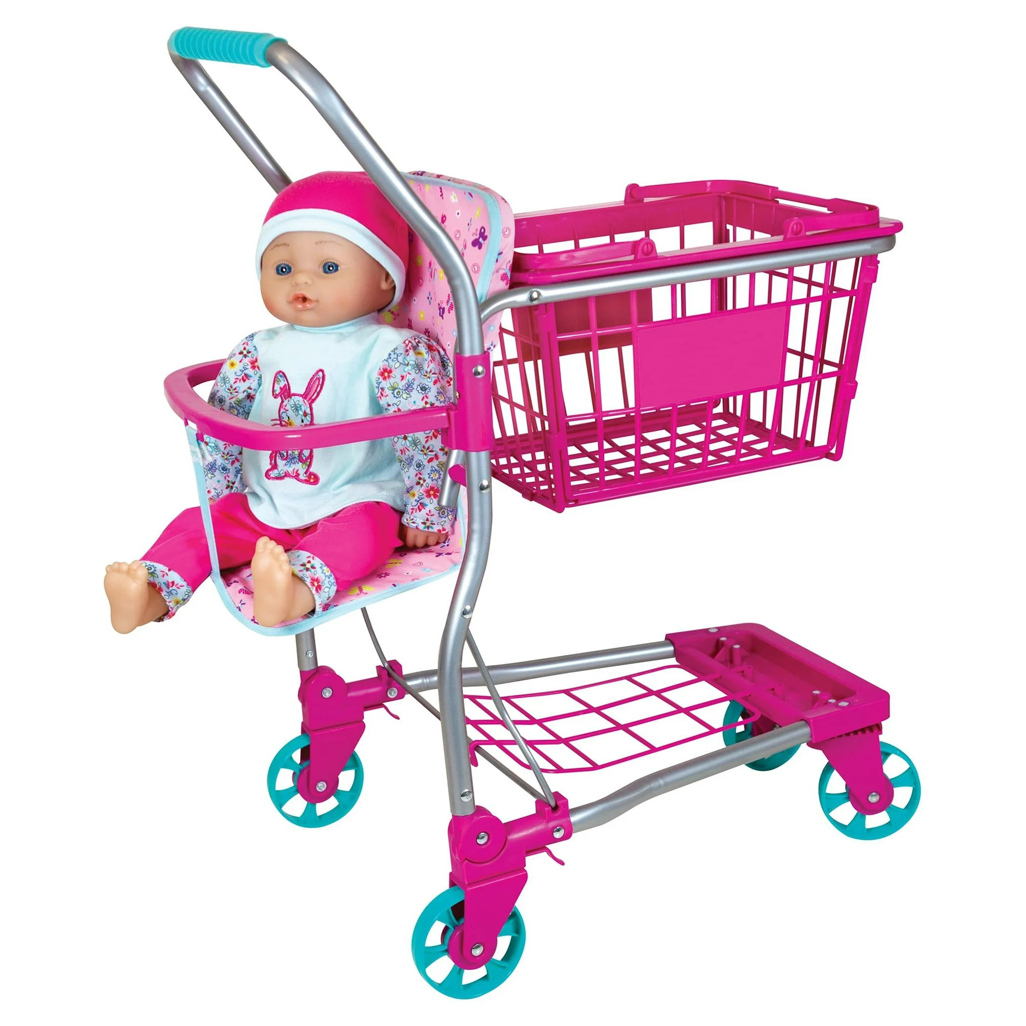Lissi Baby Doll with Pink Toy Shopping Cart, for Boys & Girls 3 Years and up | Walmart (US)