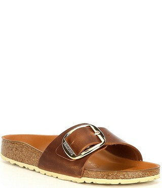 Women's Madrid Big Buckle Oiled Leather Sandals | Dillard's