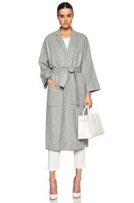 Jenni Kayne Side Slit Wool Coat in Gray | FWRD 