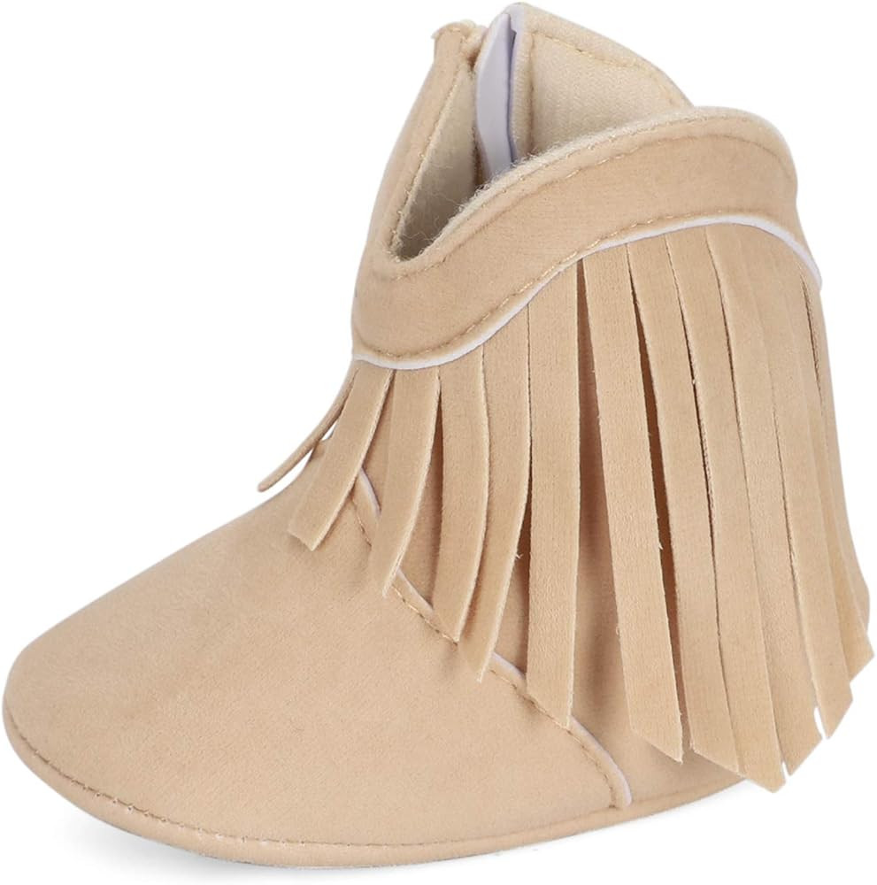 ESTAMICO Baby Girls' Cowboy Tassel Boots | Amazon (US)
