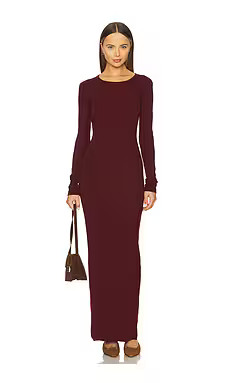 COTTON CITIZEN x REVOLVE Verona Crewneck Maxi Dress in Oxblood from Revolve.com | Revolve Clothing (Global)