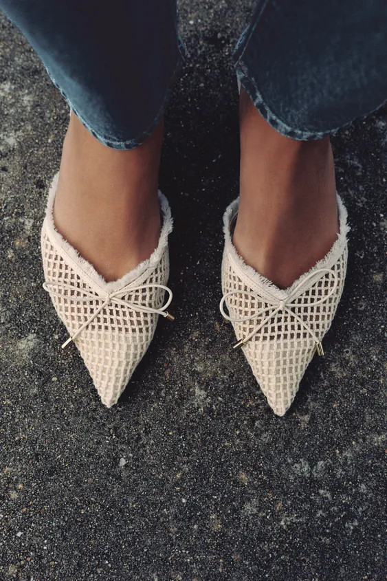 BOW SLINGBACK SHOES | Zara US