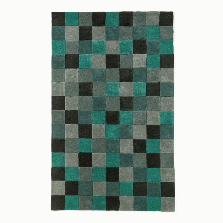 Minecraft™ Pixel Wool Rug | Pottery Barn Teen