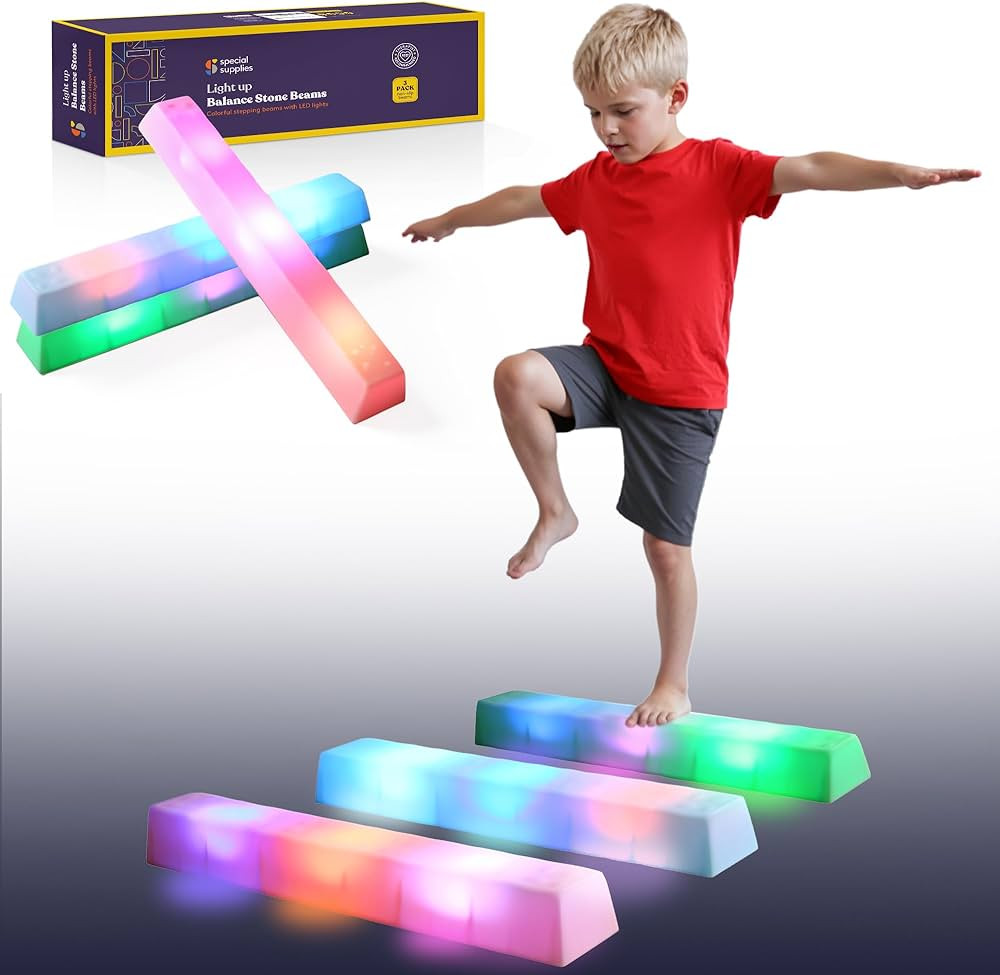 Special Supplies LED Stepping Stones for Kids -Light-Up Balance Blocks- Coordination & Balance fo... | Amazon (US)