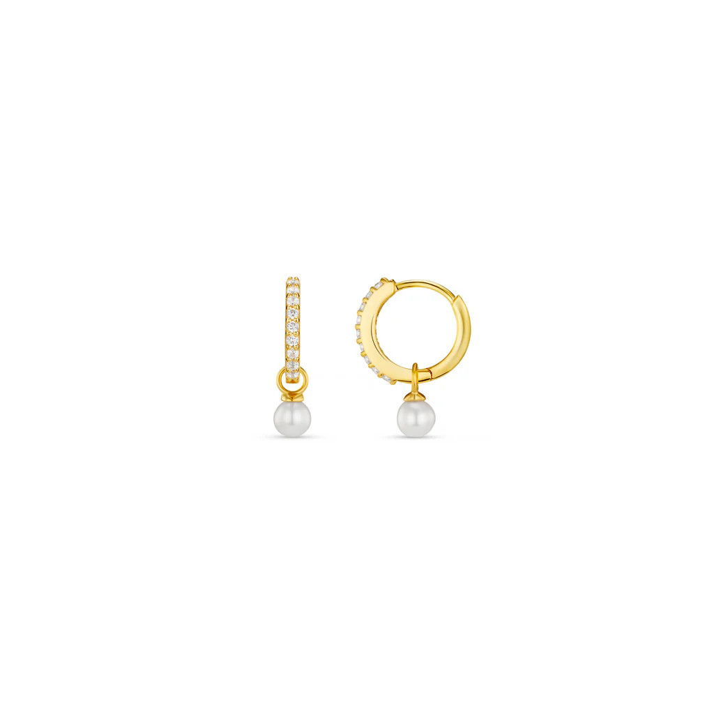 LUXE Pave Pearl Earring | Orelia