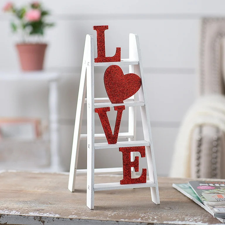 Valentine Ladder Tabletop Decoration, Home Decor, Valentine's Day, 1 Pieces | Walmart (US)