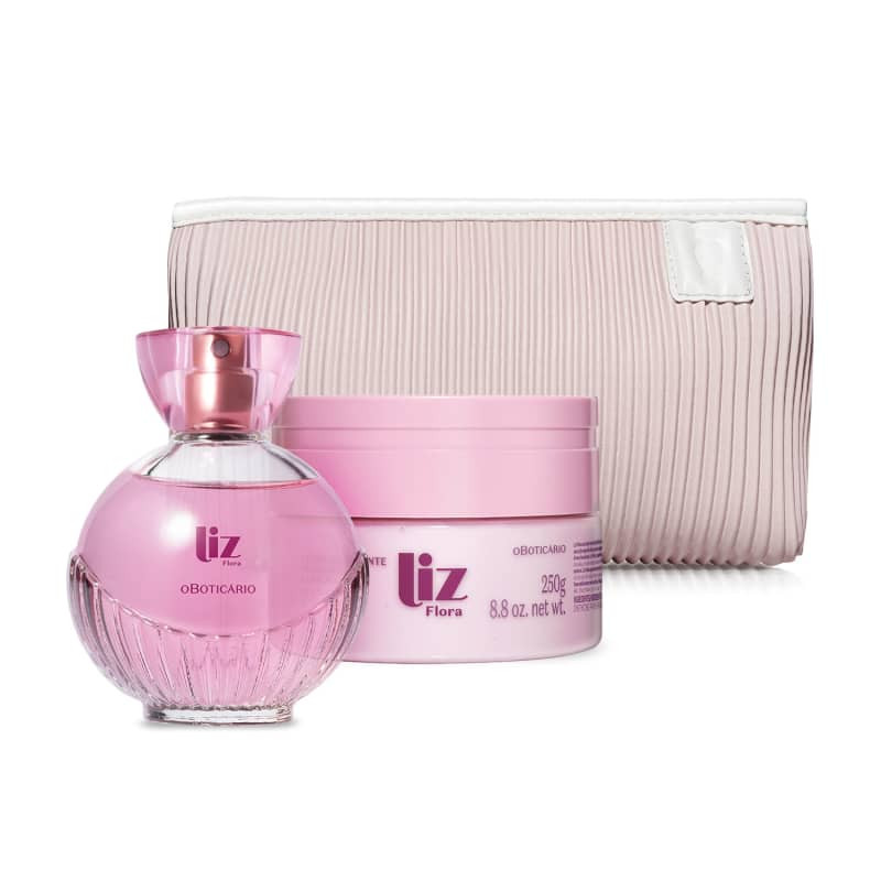 Combo Presente Liz Flora: Desodorante Colônia 100ml + Hidratante Desodorante 250g +  Nécessaire | oBoticario (BR)