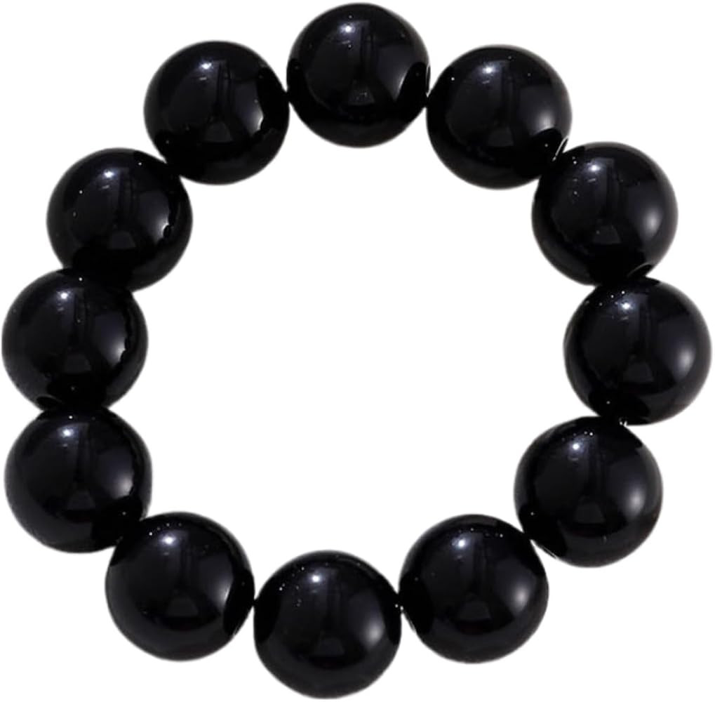Candy Color Acrylic Round Beads Stretch Bracelet 70s 80s Elastic Plastic Beaded Wrist for Women P... | Amazon (US)