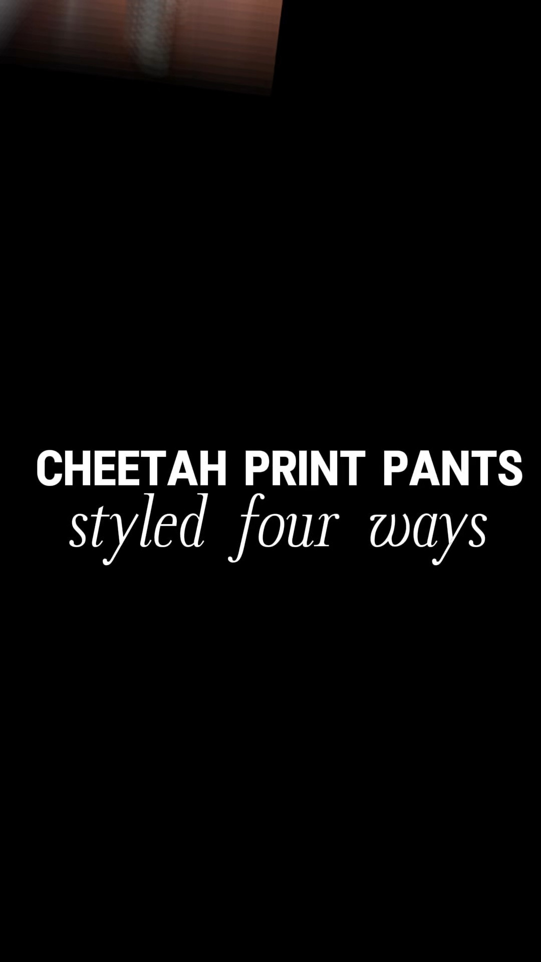 
My favorite cheetah-print pants styled four ways! These are super comfortable, flattering in all the right places, and under $50. I’m linking the exact pants and some of the pieces I’m wearing below, plus similar options for the rest. Shop the looks here! 👇🏼

#LTKFindsUnder50 #LTKMostLoved #LTKStyleTip