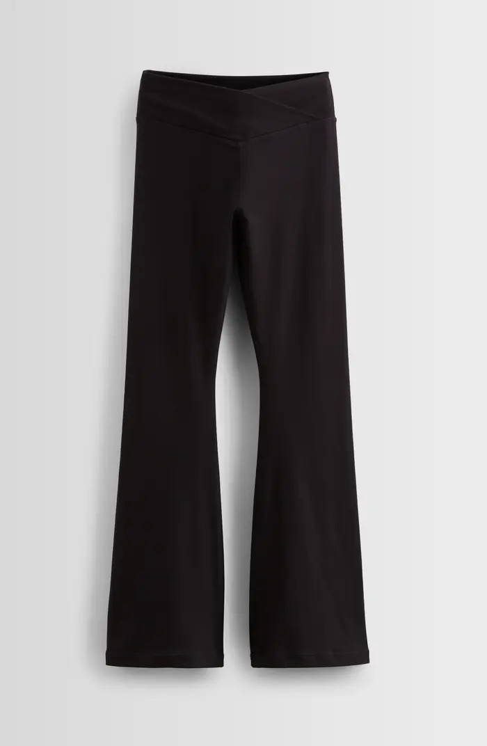 Zella Girl Kids' Live By Crossover High Waist Flare Leggings | Nordstrom | Nordstrom