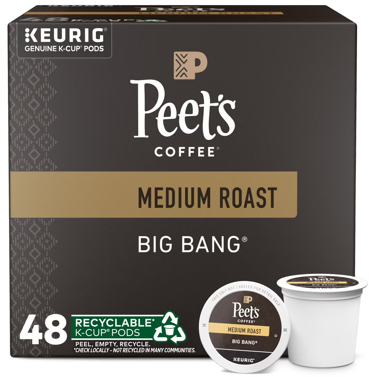 Peet's Big Bang Medium Roast Coffee - Keurig K-Cup Pods | Target
