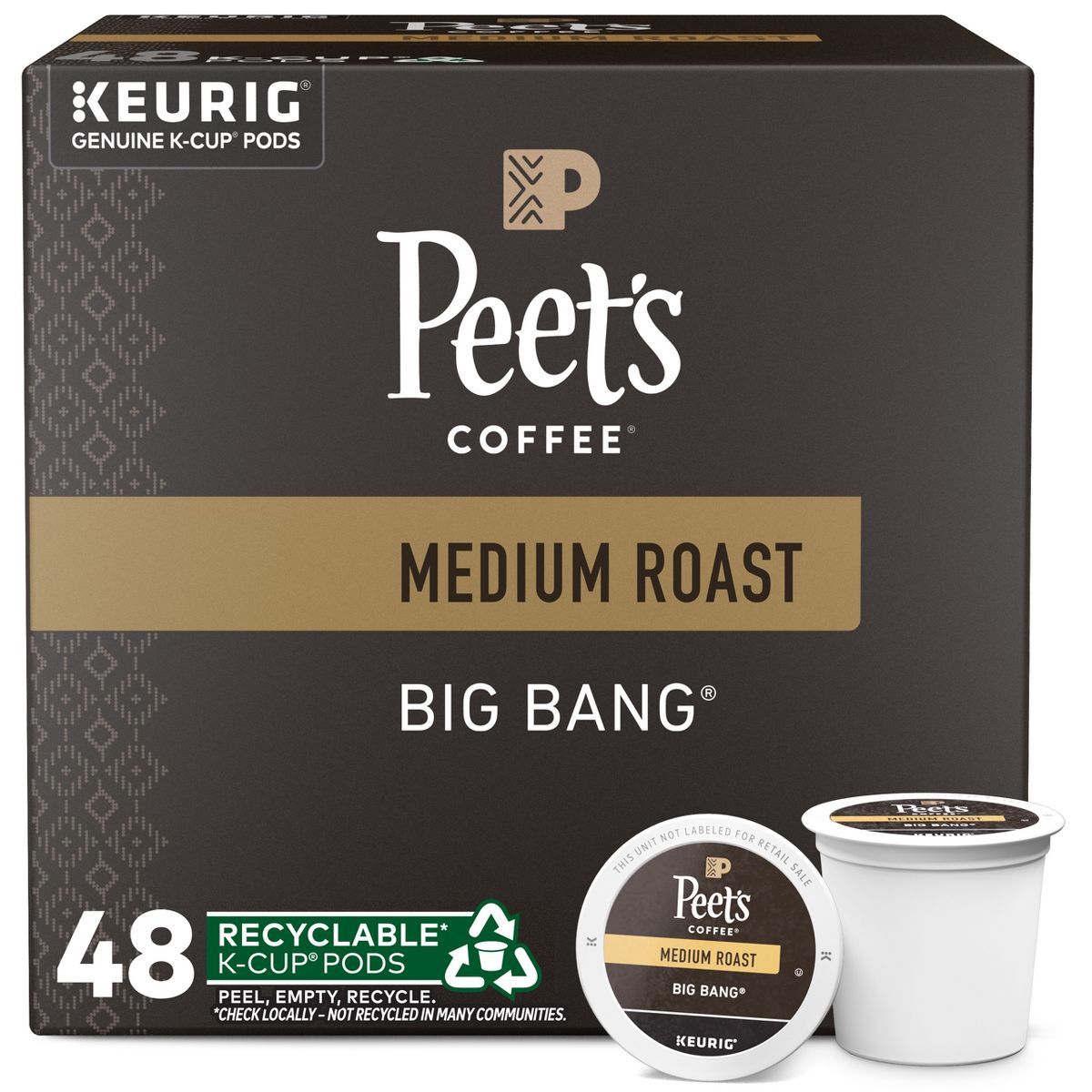 Peet's Big Bang Medium Roast Coffee - Keurig K-Cup Pods | Target