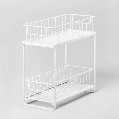 Two Tiered Slide Out Organizer White - Brightroom&#8482; | Target