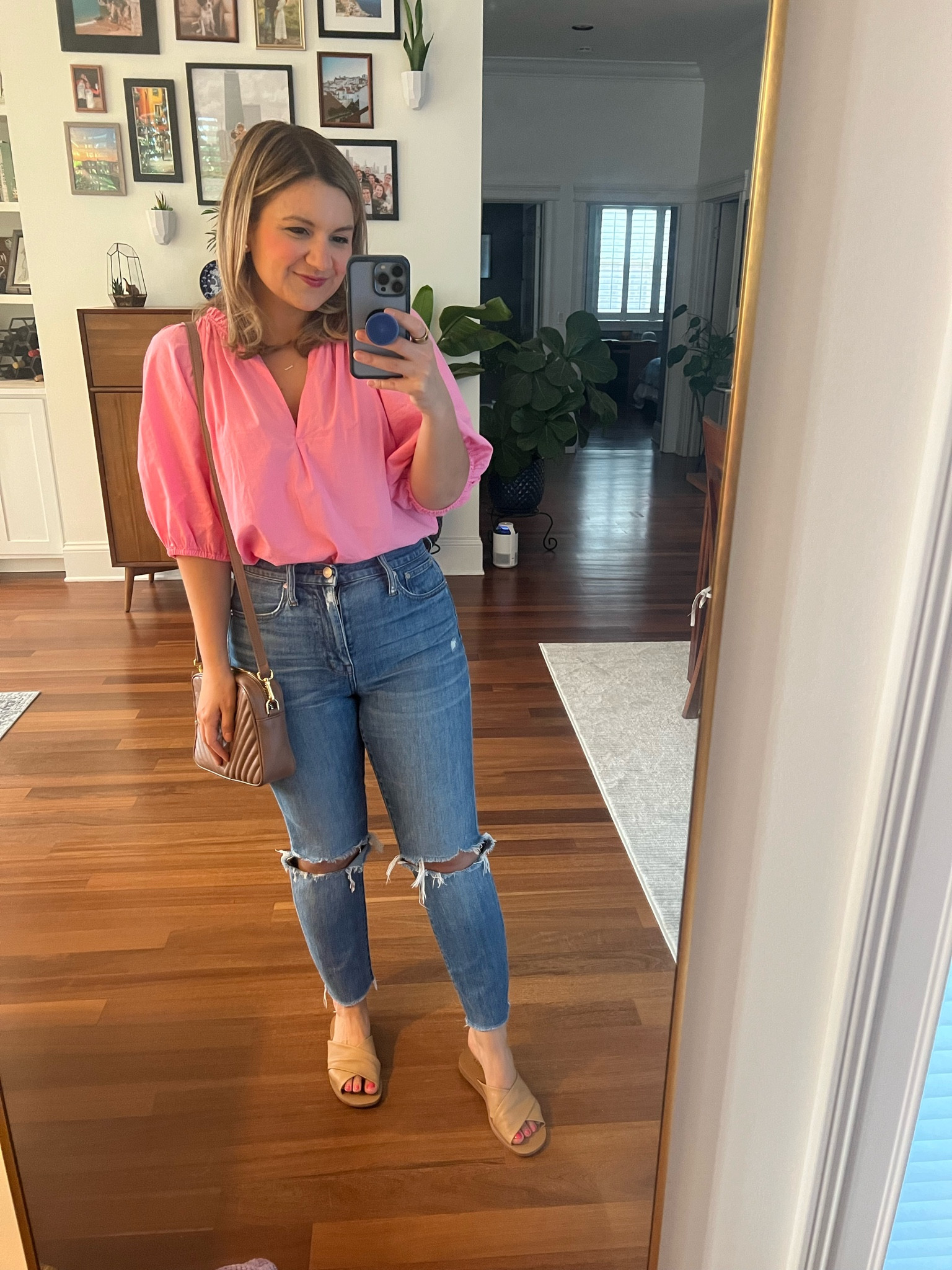 Top - size small but wish I sized down to XS. The perfect fabric for summer!!
Jeans - old but linked similar
Leather sandals, leather crossbody bag 

#LTKSeasonal #LTKunder100