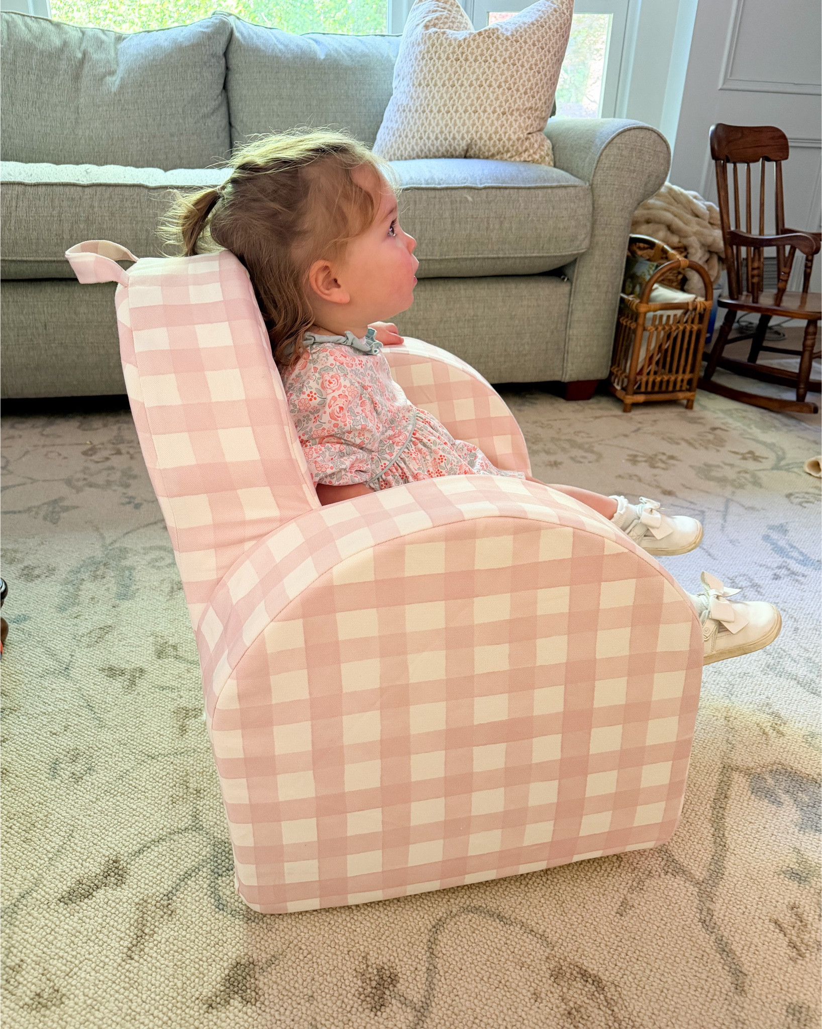The best! The slip cover is machine washable so cleaning is easy. Comes in so many fun patterns. I can’t wait to get one for baby sister 💕. Ours is Nestig, linked similar 


#LTKKids