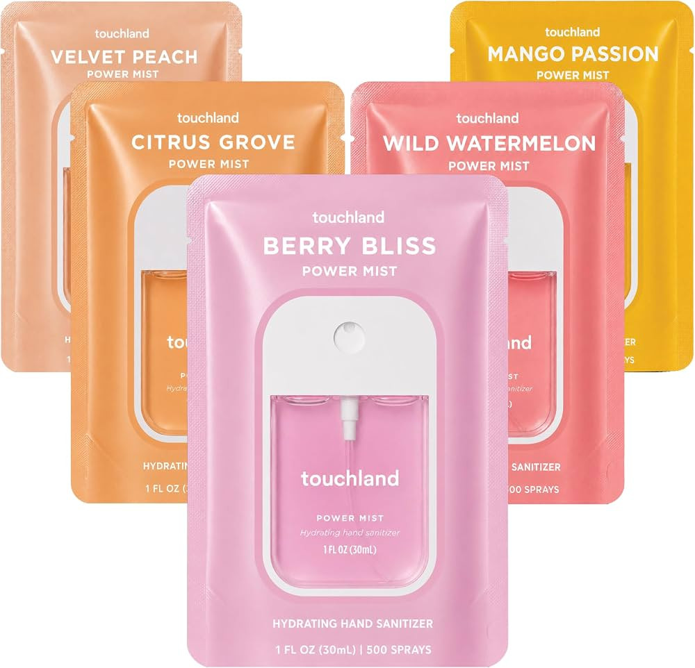 Touchland Hand Sanitizer Spray, Juicy 5 Set - 5 x 1 FL OZ | Amazon (US)