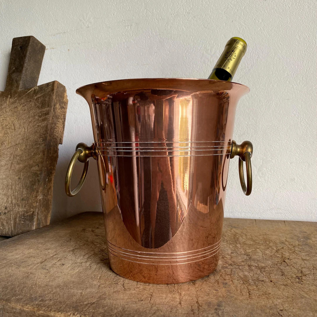 Copper French Vintage Wine Cooler / Champagne Bucket , Ice Bucket, Brass Handles , Vesoul , Le Tr... | Etsy (US)