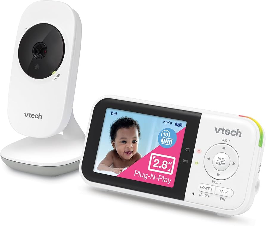 VTech VM819 Baby Monitor with Camera and Audio, 2.8” Screen Portable Baby Camera, Night Vision,... | Amazon (US)