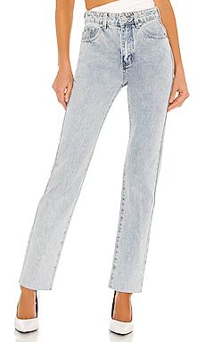 superdown Dylan Straight Denim Jean in Vintage Blue from Revolve.com | Revolve Clothing (Global)