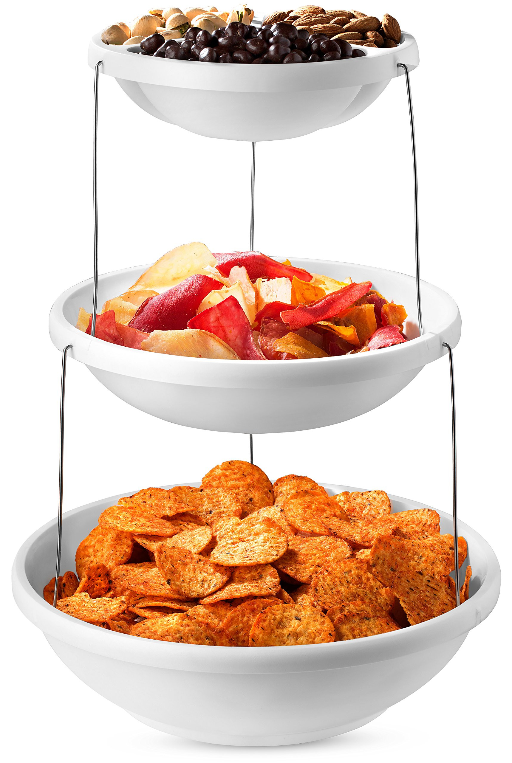 Masirs 3-Tier Collapsible Bowl: Decorative Design Folds for Minimal Storage. Ideal for Serving Sn... | Amazon (US)