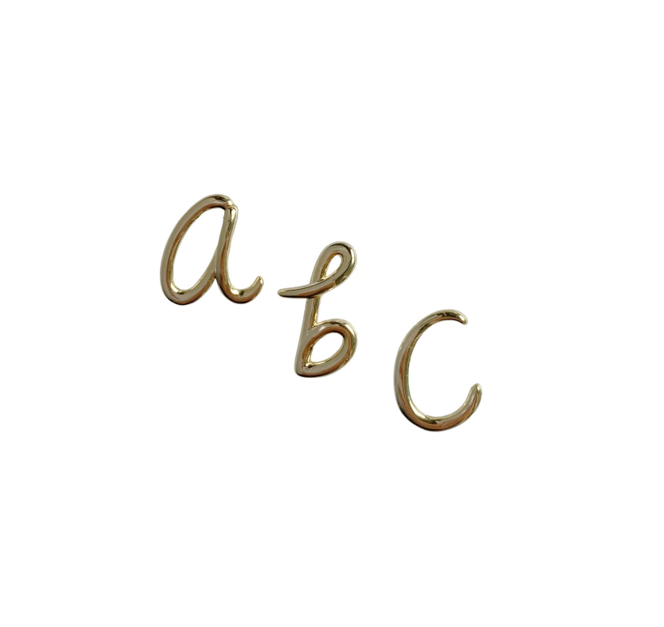 golden alphabet single stud | Nicola Bathie Jewelry