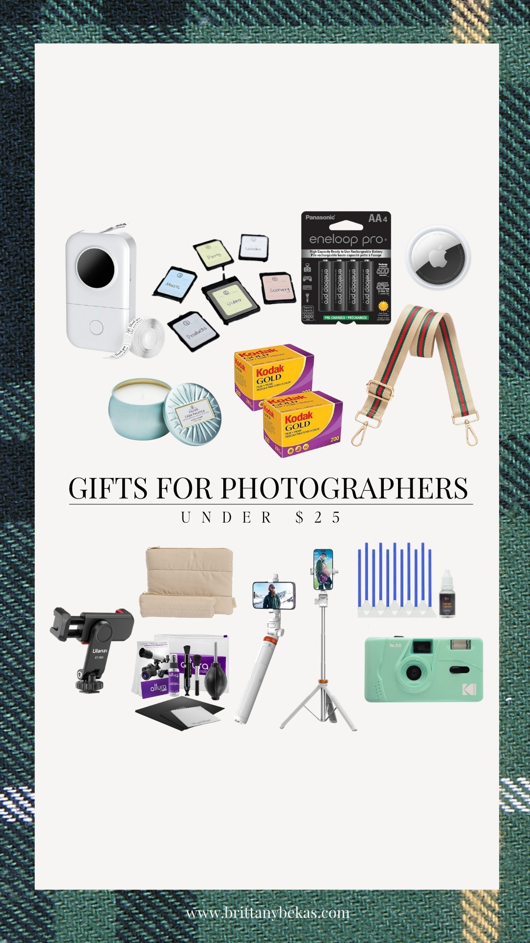 Looking for affordable but actually useful gift ideas for a photographer or content creator/ influencer? These under-$25 photography gifts  — memory card cases, tech pouches, film rolls, phone mounts, and all the essentials photographers never remember to buy for themselves. Perfect for stocking stuffers, happy-mail surprises, or last-minute gifts.

#LTKGiftGuide #LTKHoliday #LTKFindsUnder50