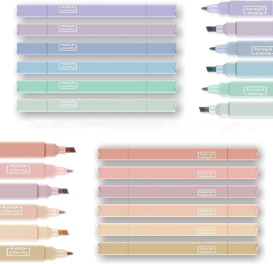 12Pcs Aesthetic Cute Highlighters Bible Pastel Highlighters and Pens no bleed Assorted Colors Hig... | Amazon (US)