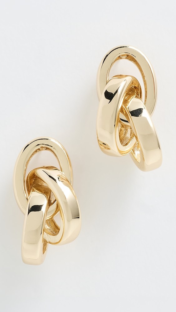 Puffy Interlocked Link Earrings | Shopbop