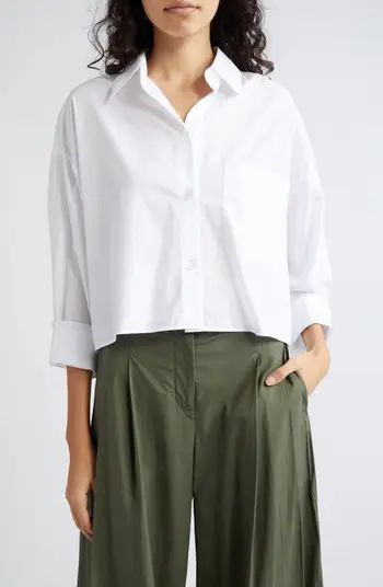 Soon to Be Ex Cotton Button-Up Crop Shirt | Nordstrom