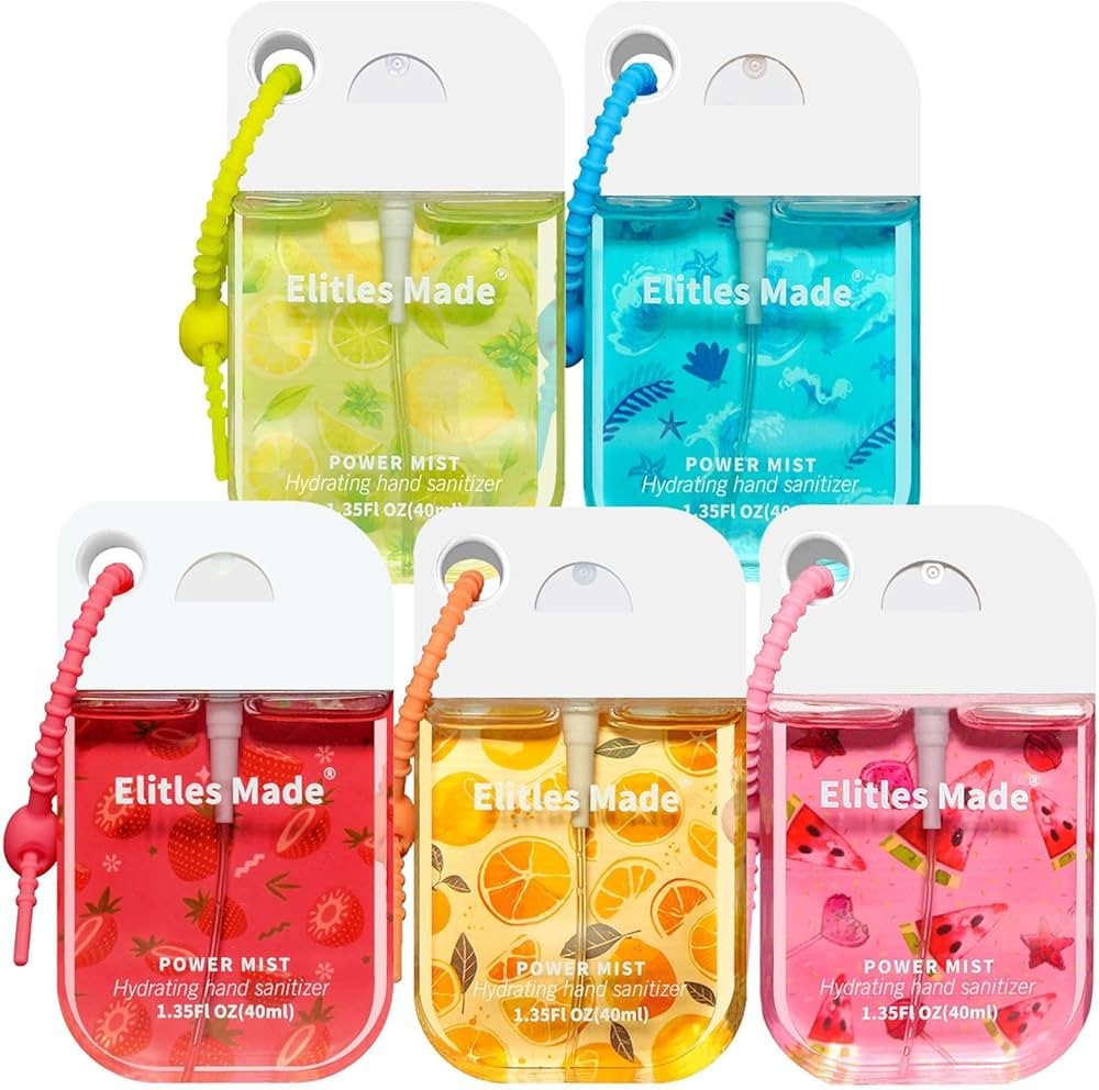 Hand Sanitizer Spray, 5Pack Hand Sanitizer Travel Size With Keychain, Scented Mini Spray Hand San... | Amazon (US)