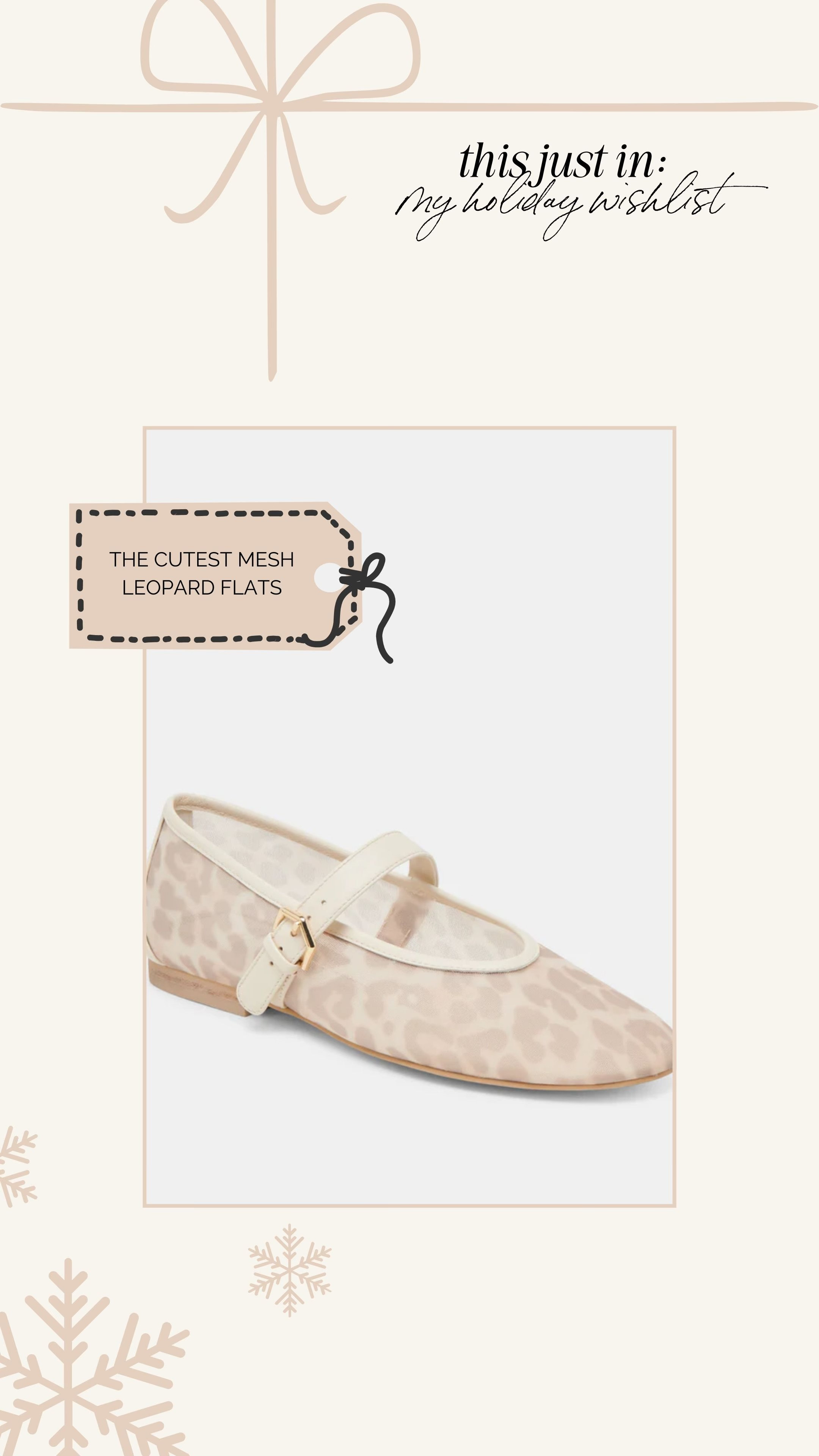 These white mesh leopard flats are on my wishlist! 

#LTKGiftGuide #LTKHoliday #LTKStyleTip