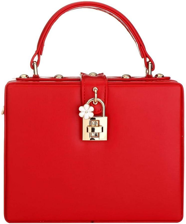 Box Bag Crossbody Bag for Women Top Handle Tote Shoulder Satchel Bag Handbags Clutch Purses | Amazon (US)