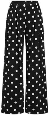 CIDER Palazzo Pants for Women Wide Leg Flowy Pants with Pockets Elastic Mid Waist Summer Beach Va... | Amazon (US)